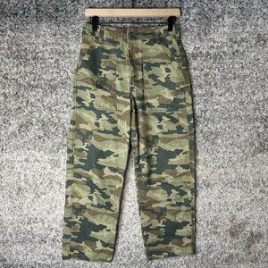 We The Free Free People Pants Womens 27 Camouflage Green‎ Utility Patch Pocket